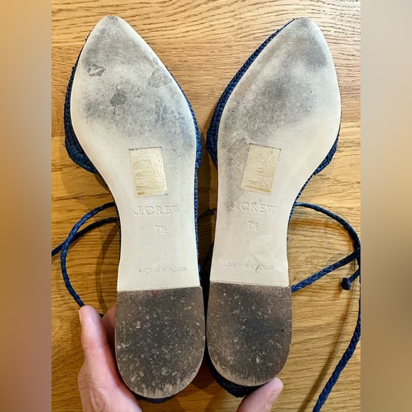 J. Crew ankle-tie raffia flats - Picture 6 of 6